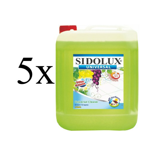 SIDOLUX UNI SODA POWER 5x5L - vůně GREEN GRAPES